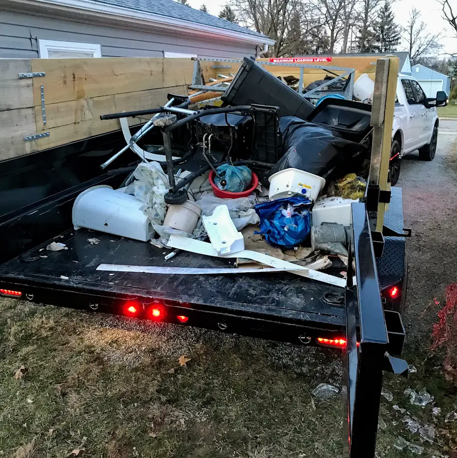 Roll-off dumpster delivered to a residential driveway in Aberdeen