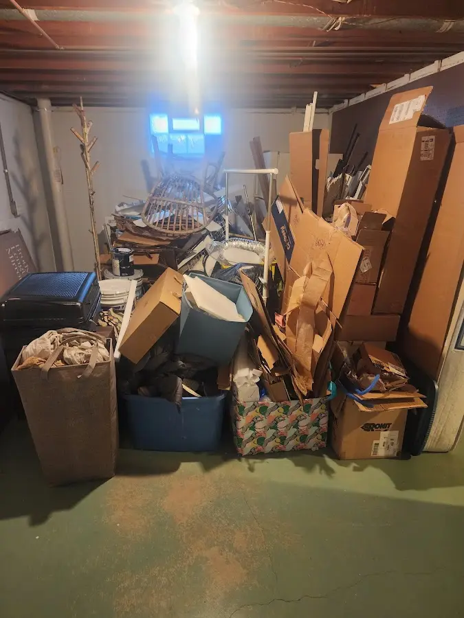 Roll-off dumpster container at job site for 8 Yard Dumpster Rental in Aberdeen